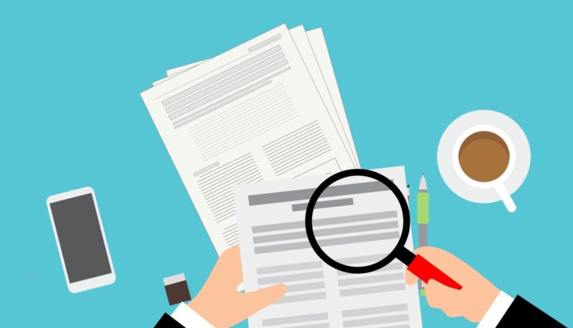 illustration of a magnifying glsas over a document representing the need to perform a life insurance policy review
